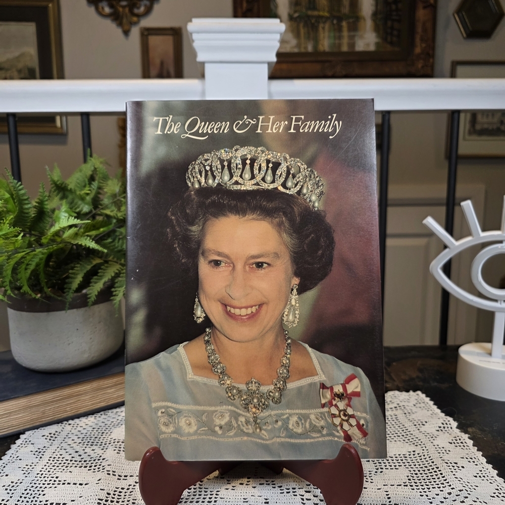 Vintage The Queen & Her Family Coffee Table Book - Black and White
